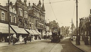 Ealing Broadway in 1907, about the time when the Catons first lived there and where Harry Robert later had his dental practice 