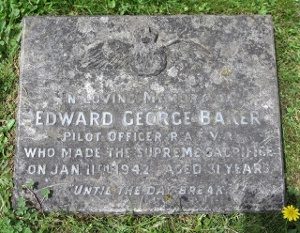 Edward's memorial plaque in St Barnabas Churchyard