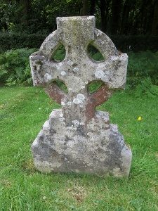 Ellen Jane Bradley's grave, on the right hand side of the path from the lychgate to St Barnabas Church