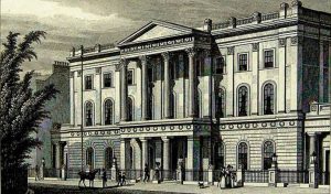 The London Institution, engraving by William Deeble, Wikimedia