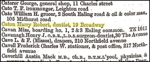 Harry Robert dentist directory Kelly's 1926 No 3 GB0838-00133