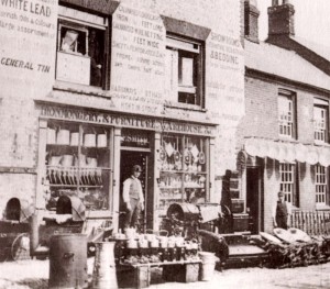 The sort of Ironmonger's shop in Hailsham High Street, where Maurice Puttock's father would have worked (image courtesy of David Simkin of SussexPhotoHistory. The original photograph was from the collection of Aylwin Guilmant)