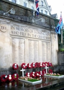 The South Street Memorial in Dorking, sooner as Remembrance Sunday, Geograph, Colin Smith ... phrase