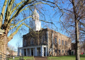 Holy Trinity Clapham where so many of Thomas Cubitt's family were baptised, married and ? buried. 