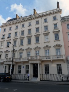 No 3 Lyall Street, Belgravia, home of Thomas Cubitt's blue 