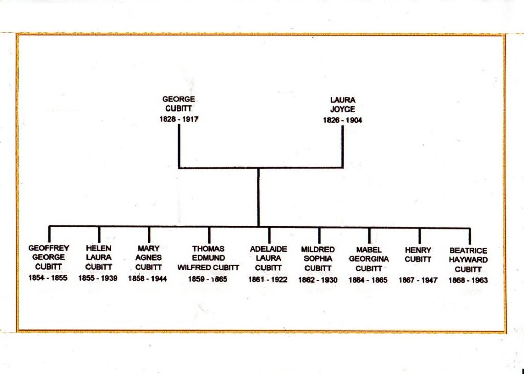 George Cubitt's family tree